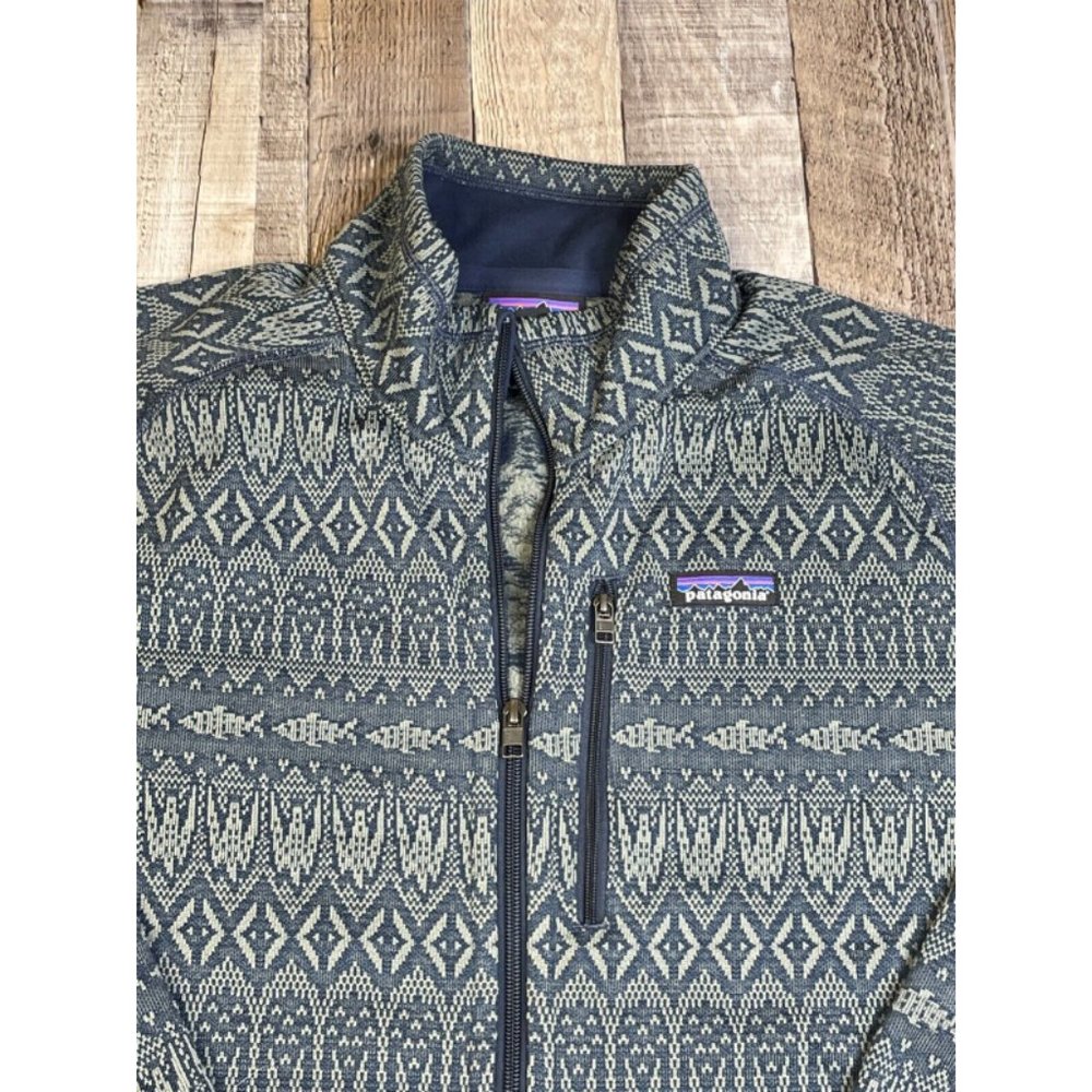 Patagonia Pattern Jacket Size L - Blue and Gray EUC